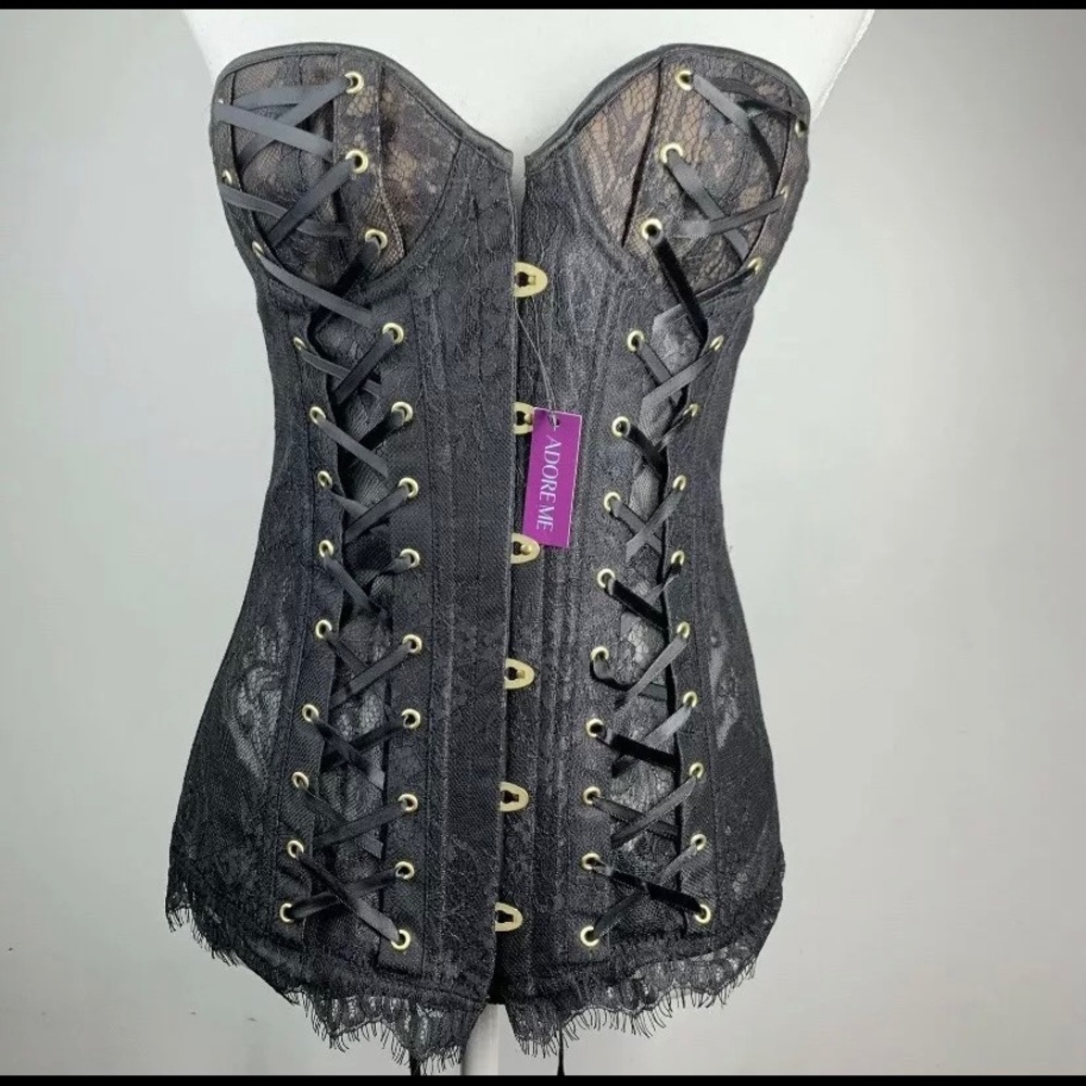 Black Adore Me Corset size Medium NWT